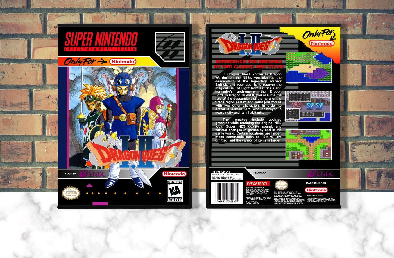 Dragon Quest I &amp; II, Case Color: DARK GREY (OEM DS CASE COLOR)