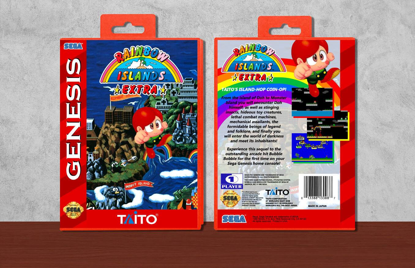 Rainbow Islands Extra, Case Color: Red