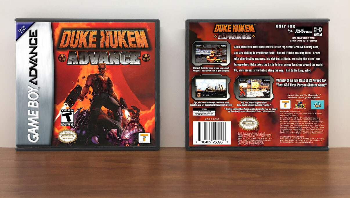 Duke Nukem Advance, Artwork Spine Color: Chrome