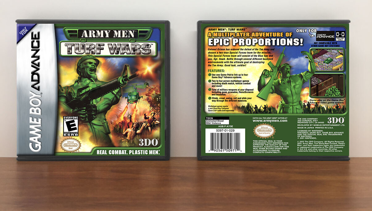 Army Men: Turf Wars, Artwork Spine Color: Chrome