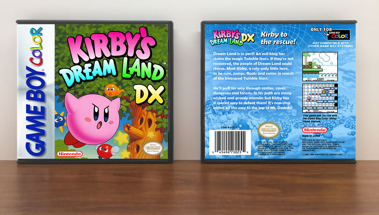 Kirby's Dream Land DX, Artwork Spine Color: Chrome