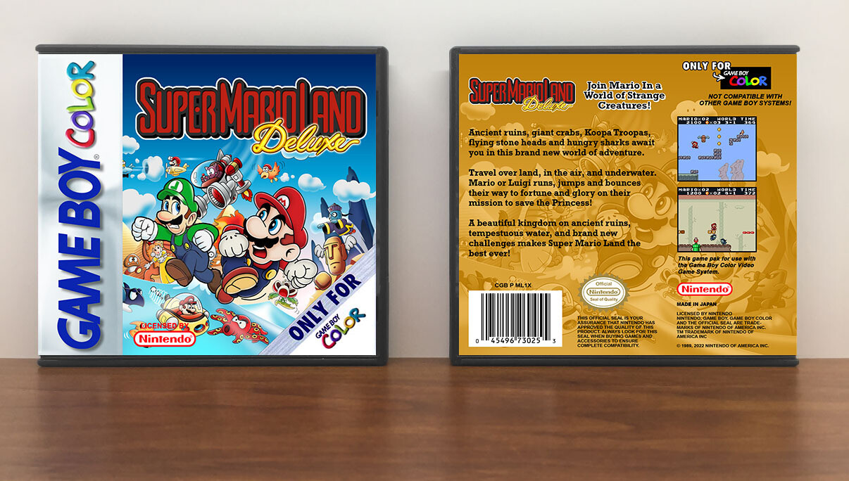 Super Mario Land Deluxe, Artwork Spine Color: Chrome