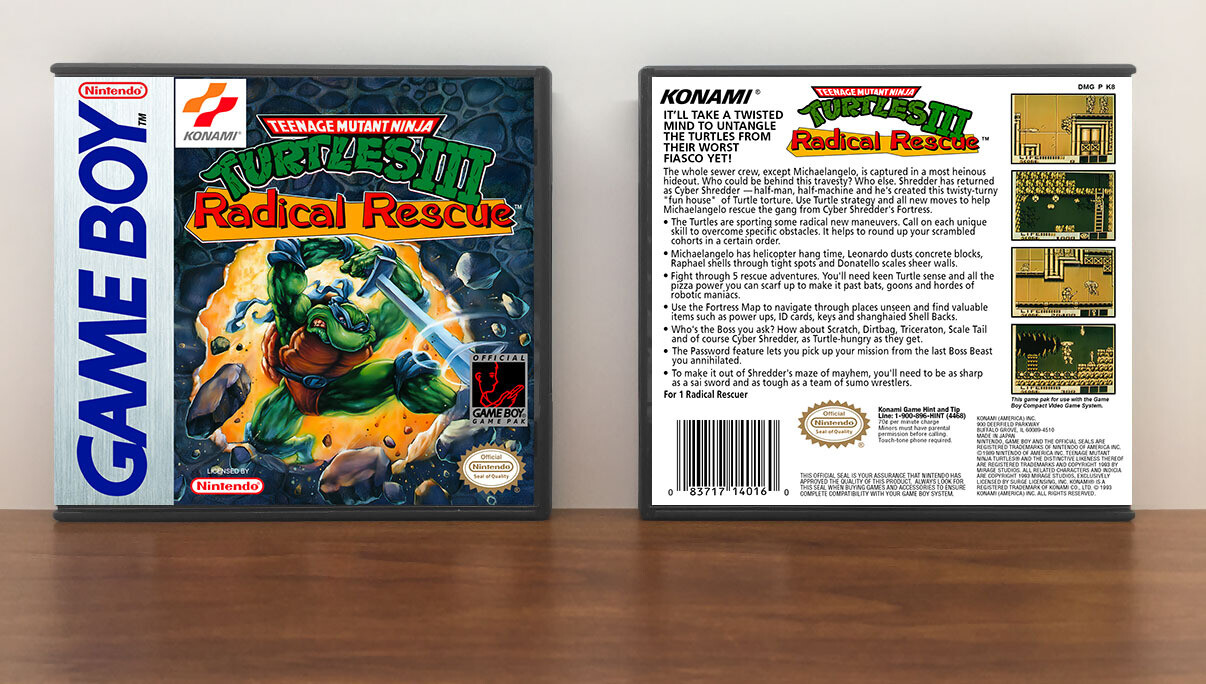 Teenage Mutant Ninja Turtles III: Radical Rescue TMNT, Artwork Spine Color: Chrome