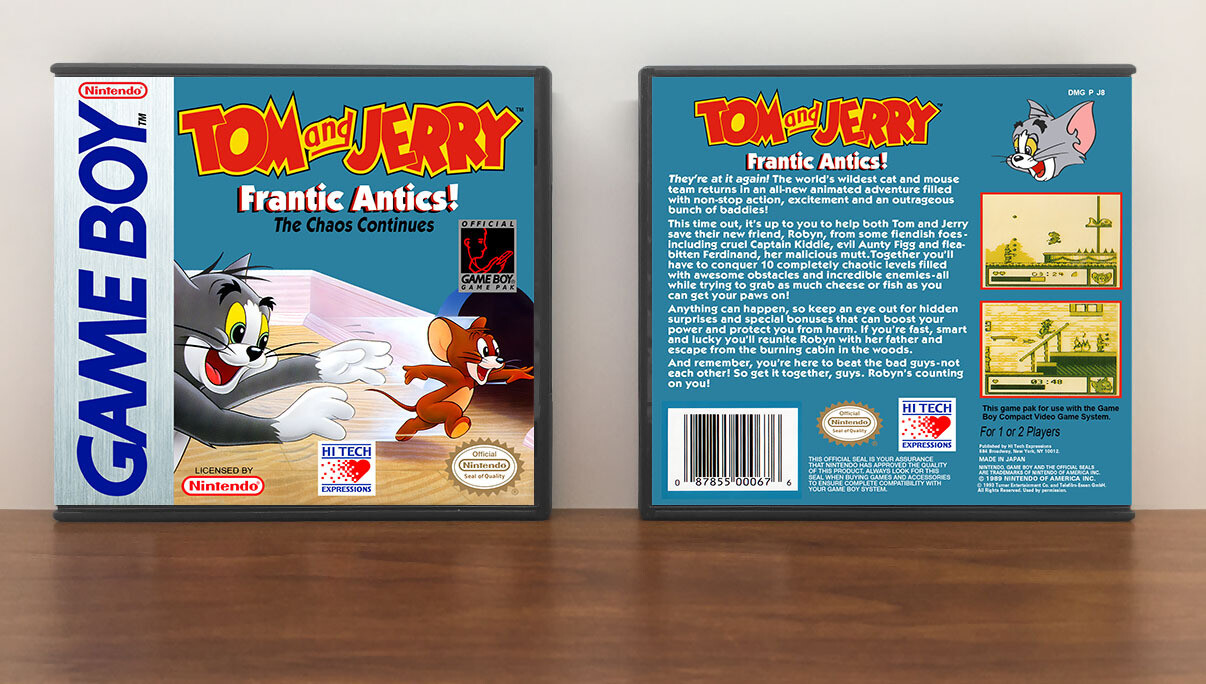 Tom and Jerry: Frantic Antics!, Artwork Spine Color: Chrome