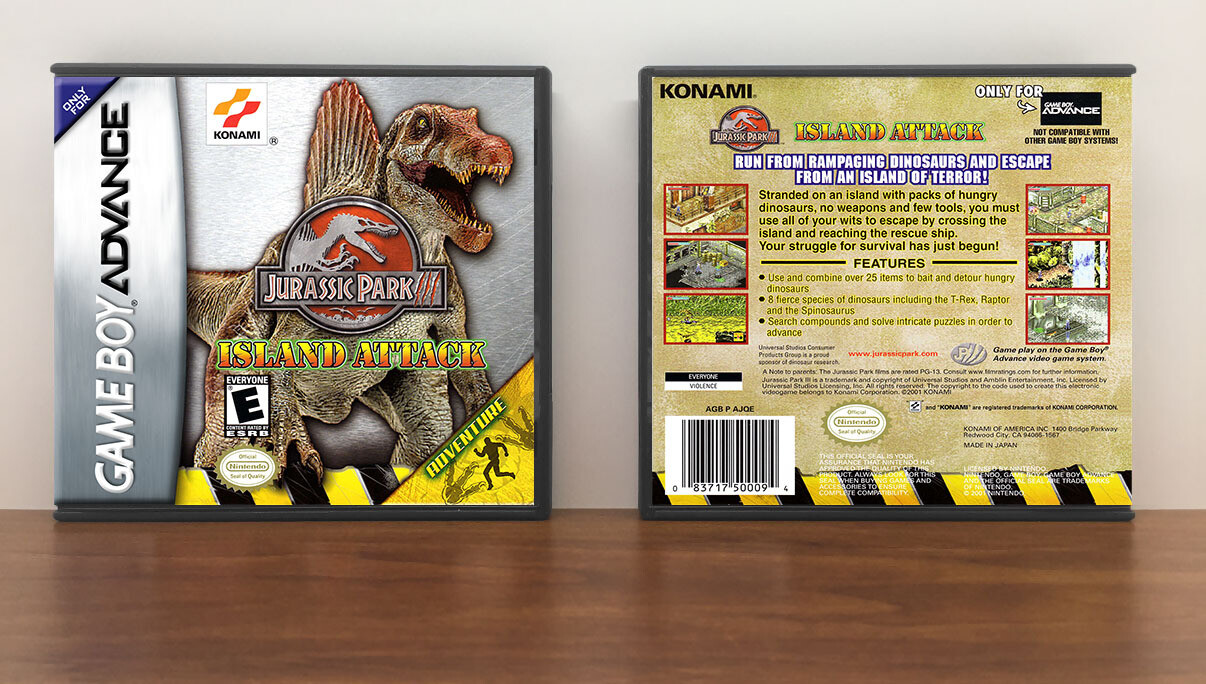 Jurassic Park III: Island Attack, Artwork Spine Color: Chrome