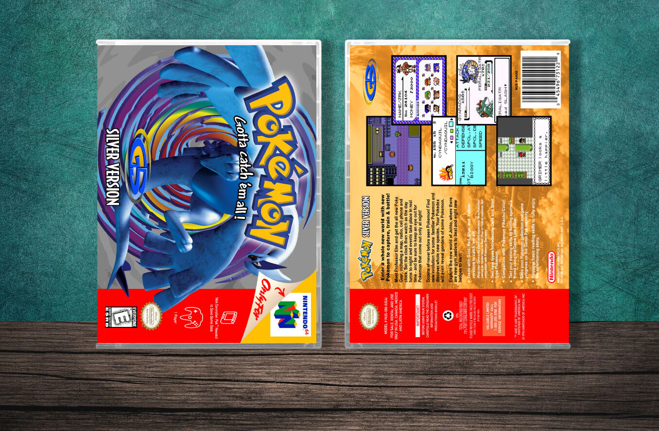 Pokemon Silver Version, Case Color: CLEAR (Transparent)