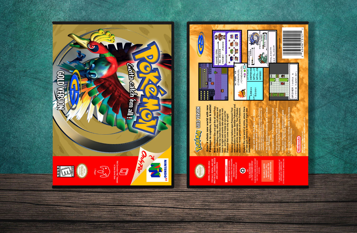 Pokemon Gold Version, Case Color: DARK GREY (OEM DS CASE COLOR)