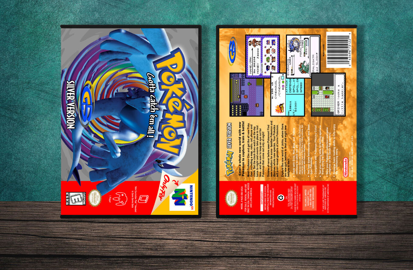 Pokemon Silver Version, Case Color: DARK GREY (OEM DS CASE COLOR)
