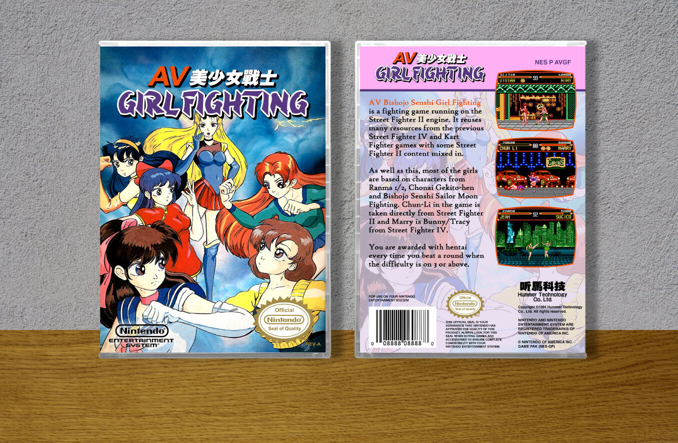 AV Girl Fighting, Case Color: CLEAR (Transparent)