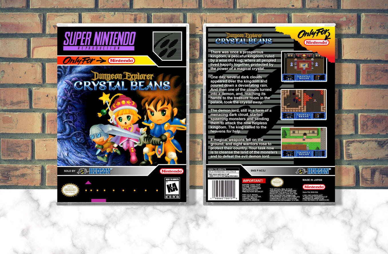Crystal Beans Dungeon Explorer (Repro Spine), Case Color: CLEAR (Transparent)
