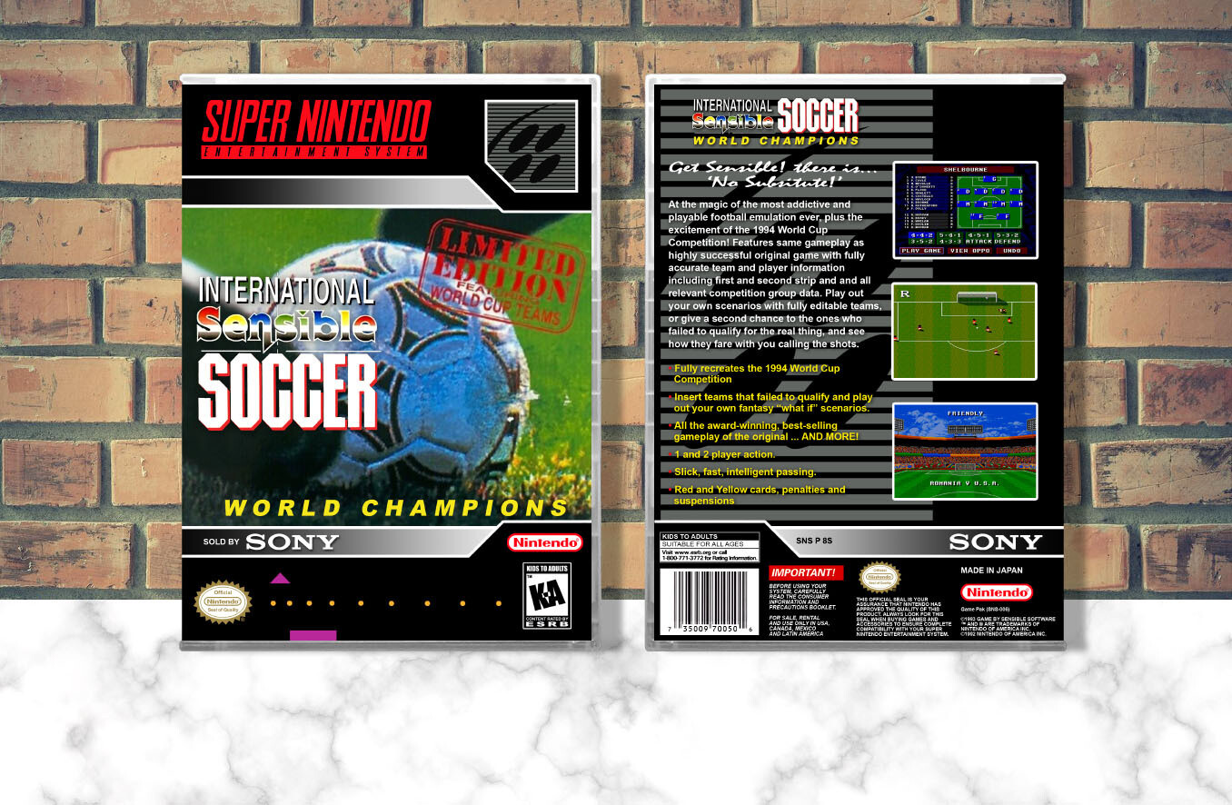 International Sensible Soccer, Case Color: CLEAR (Transparent)