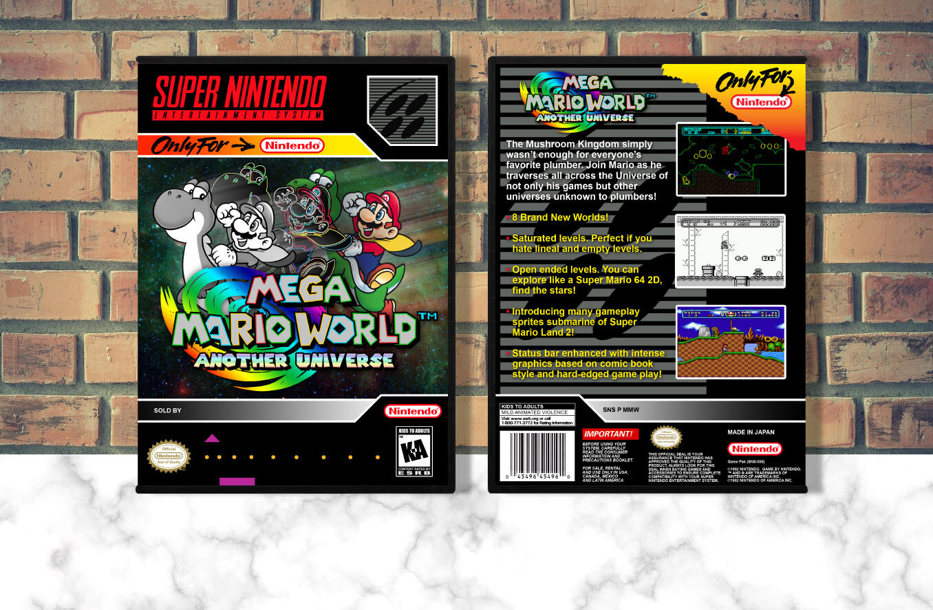 Mega Mario World: Another Universe, Case Color: DARK GREY (OEM DS CASE COLOR)