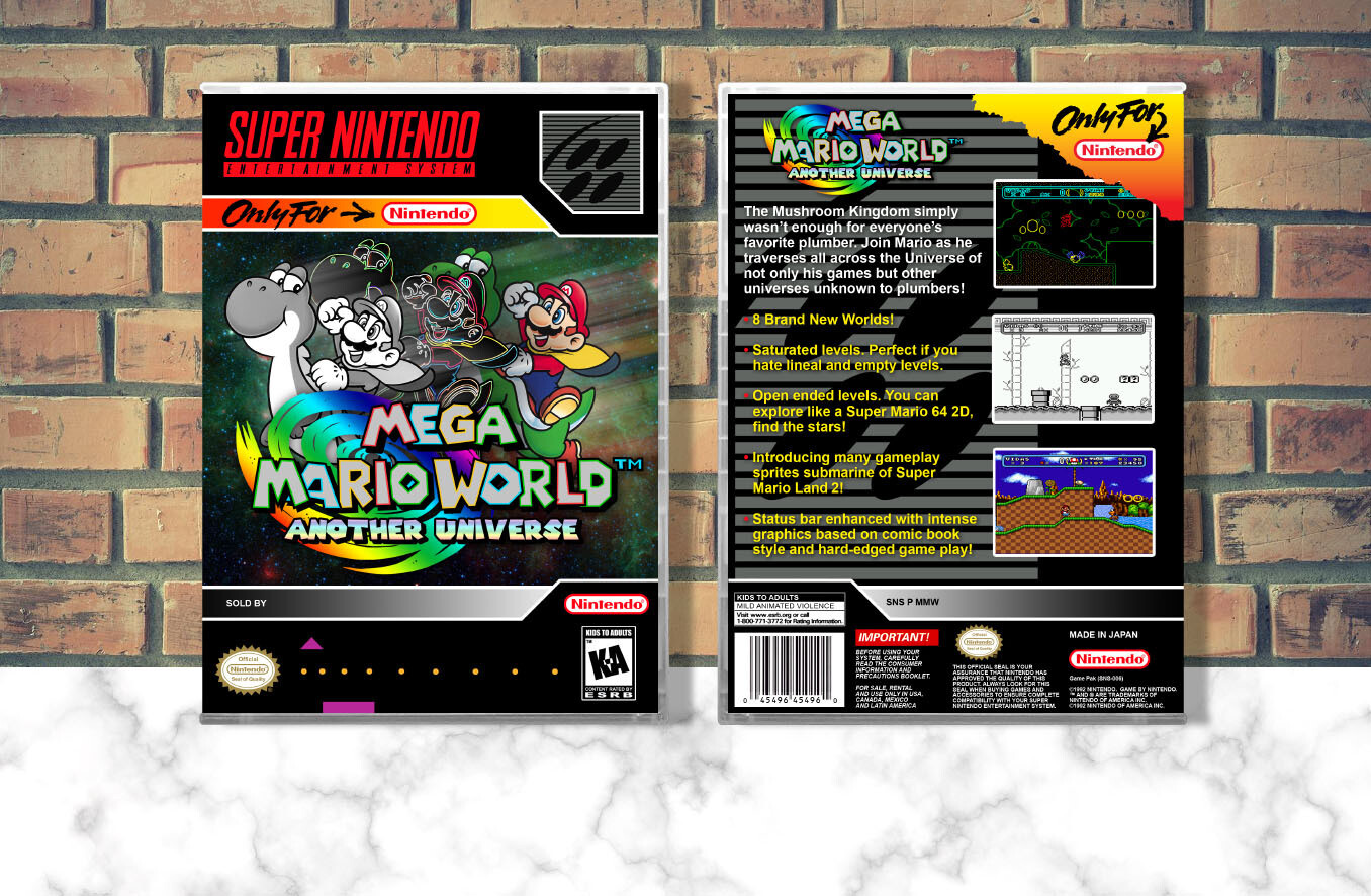 Mega Mario World: Another Universe, Case Color: CLEAR (Transparent)