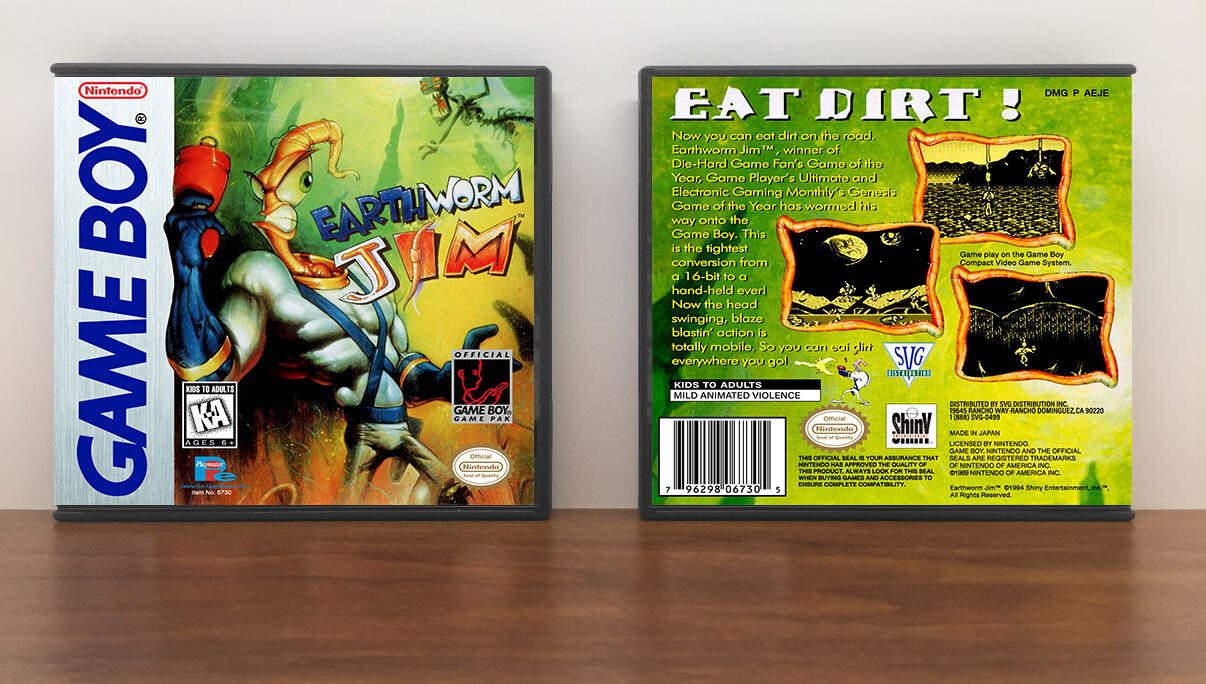 Earthworm Jim, Artwork Spine Color: Chrome
