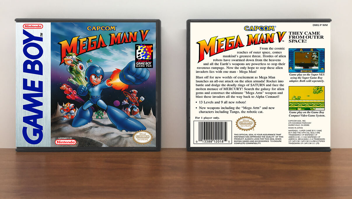 Mega Man V, Artwork Spine Color: Chrome