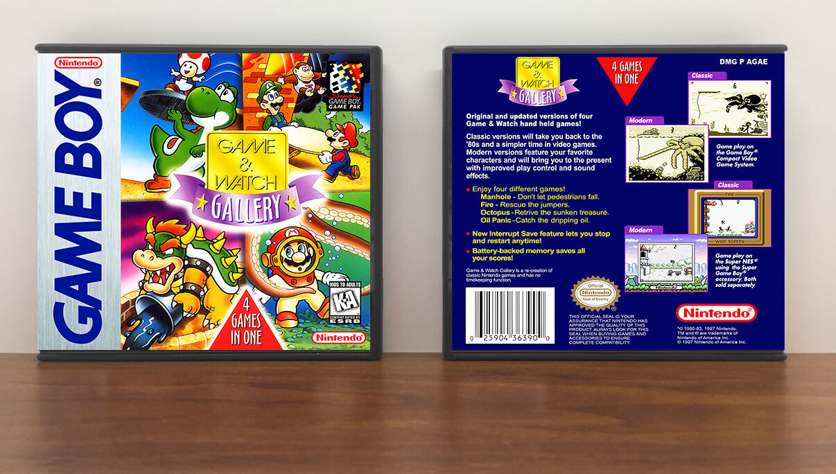 Game &amp; Watch Gallery, Artwork Spine Color: Chrome