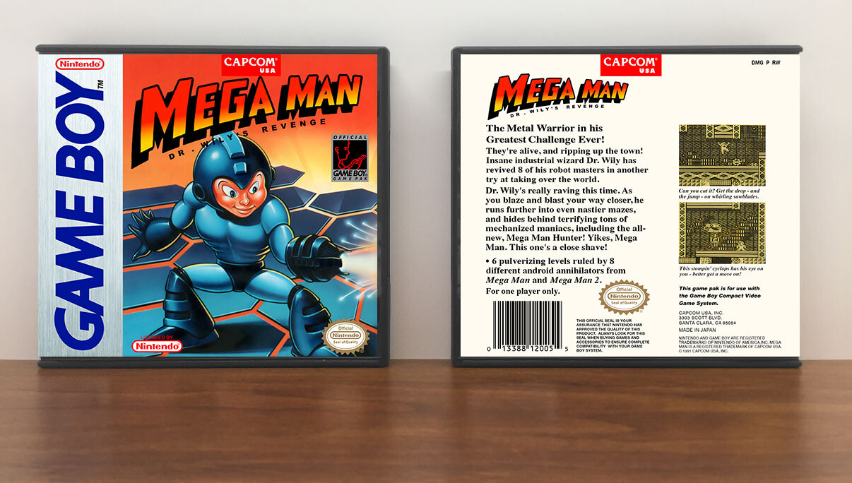 Mega Man in Dr. Wily&#39;s Revenge, Artwork Spine Color: Chrome