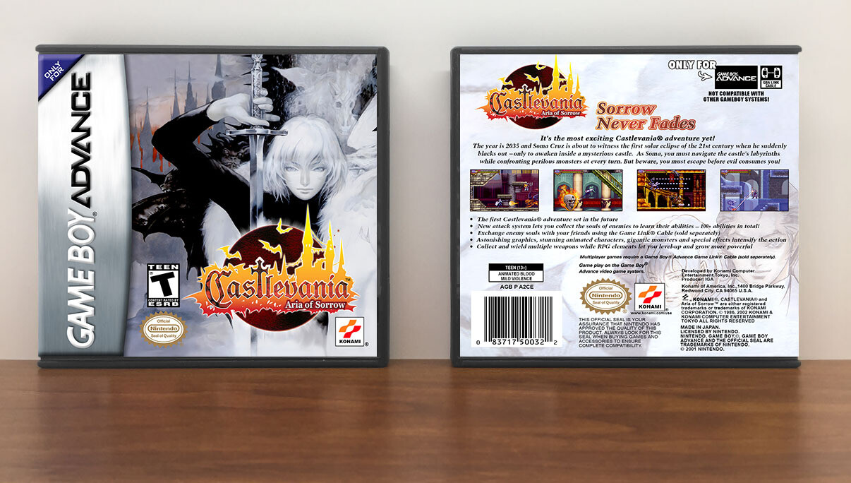 Castlevania: Aria of Sorrow, Artwork Spine Color: Chrome