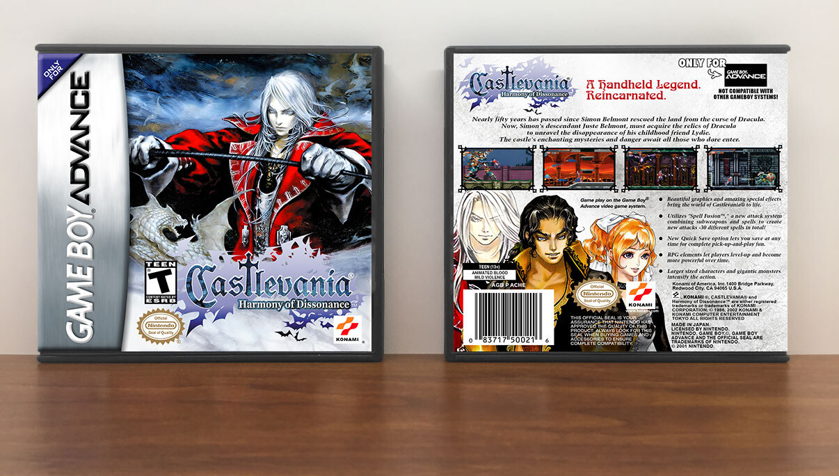 Castlevania: Harmony of Dissonance, Artwork Spine Color: Chrome