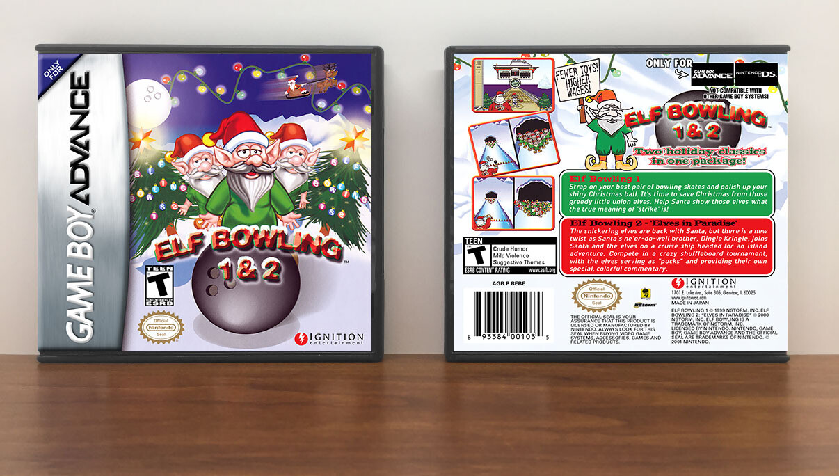 Elf Bowling 1 &amp; 2, Artwork Spine Color: Chrome