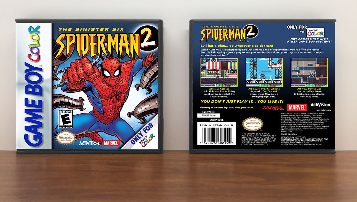 Spider-Man 2: The Sinister Six, Artwork Spine Color: Chrome