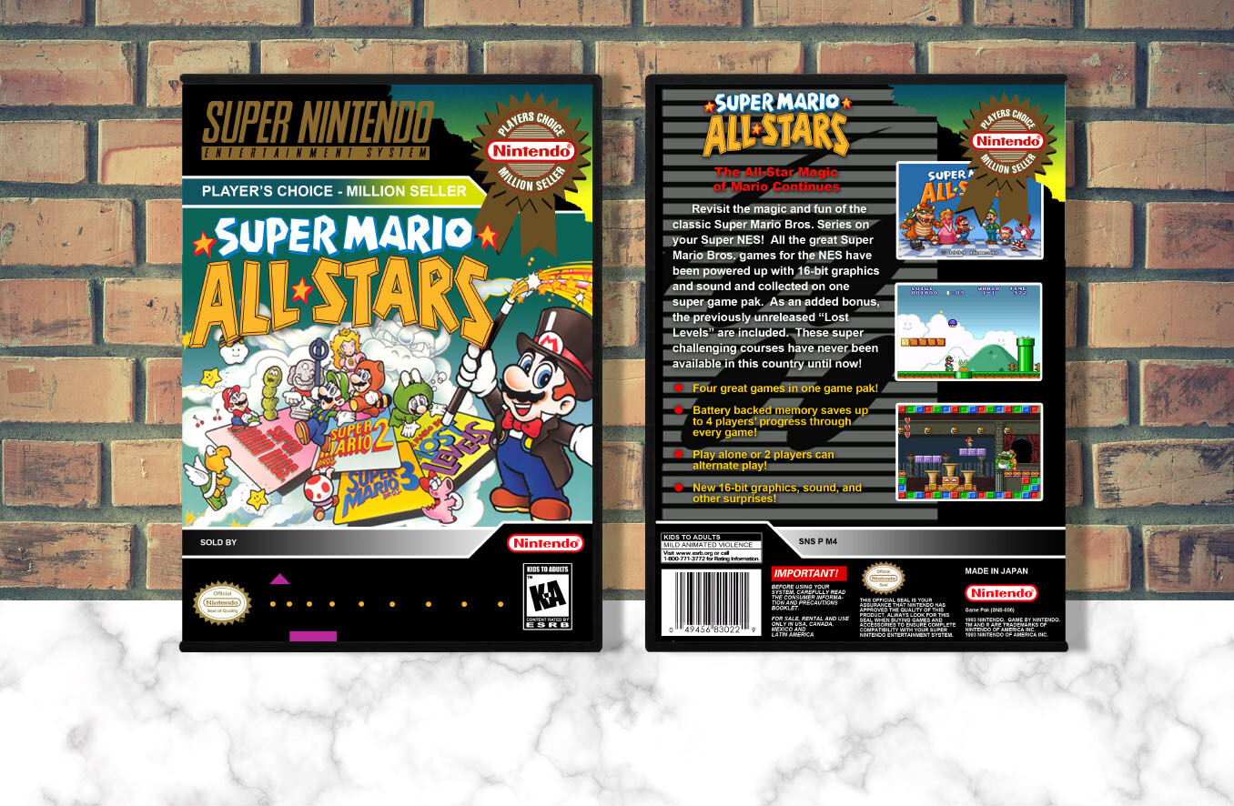 Super Mario All-Stars (PC), Case Color: DARK GREY (OEM DS CASE COLOR)