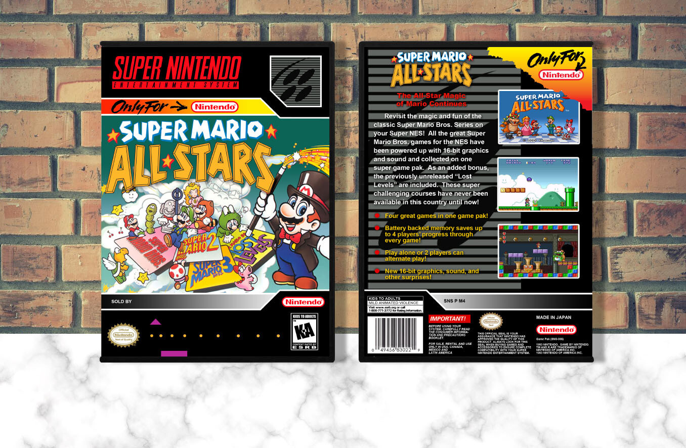 Super Mario All-Stars, Case Color: DARK GREY (OEM DS CASE COLOR)