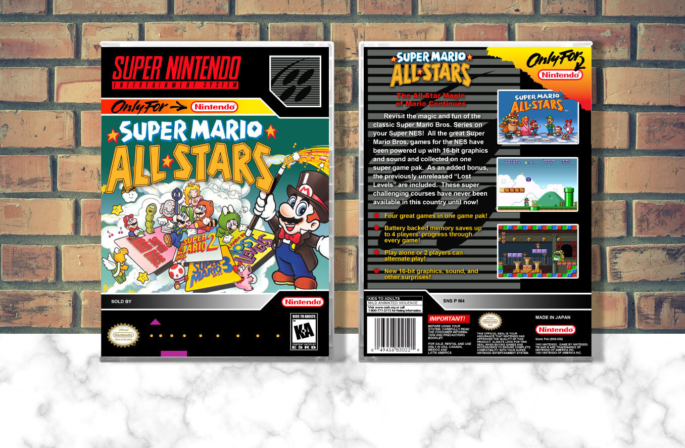 Super Mario All-Stars, Case Color: CLEAR (Transparent)