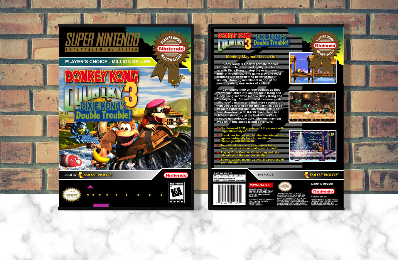 Donkey Kong Country 3: Dixie Kong's Double Trouble (PC), Case Color: DARK GREY (OEM DS CASE COLOR)