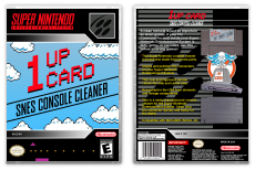 1UP Card - SNES Console Cleaner - SNES Video Game Case