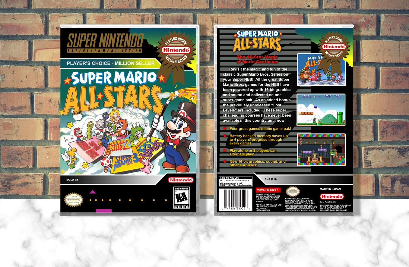 Super Mario All-Stars (PC), Case Color: CLEAR (Transparent)