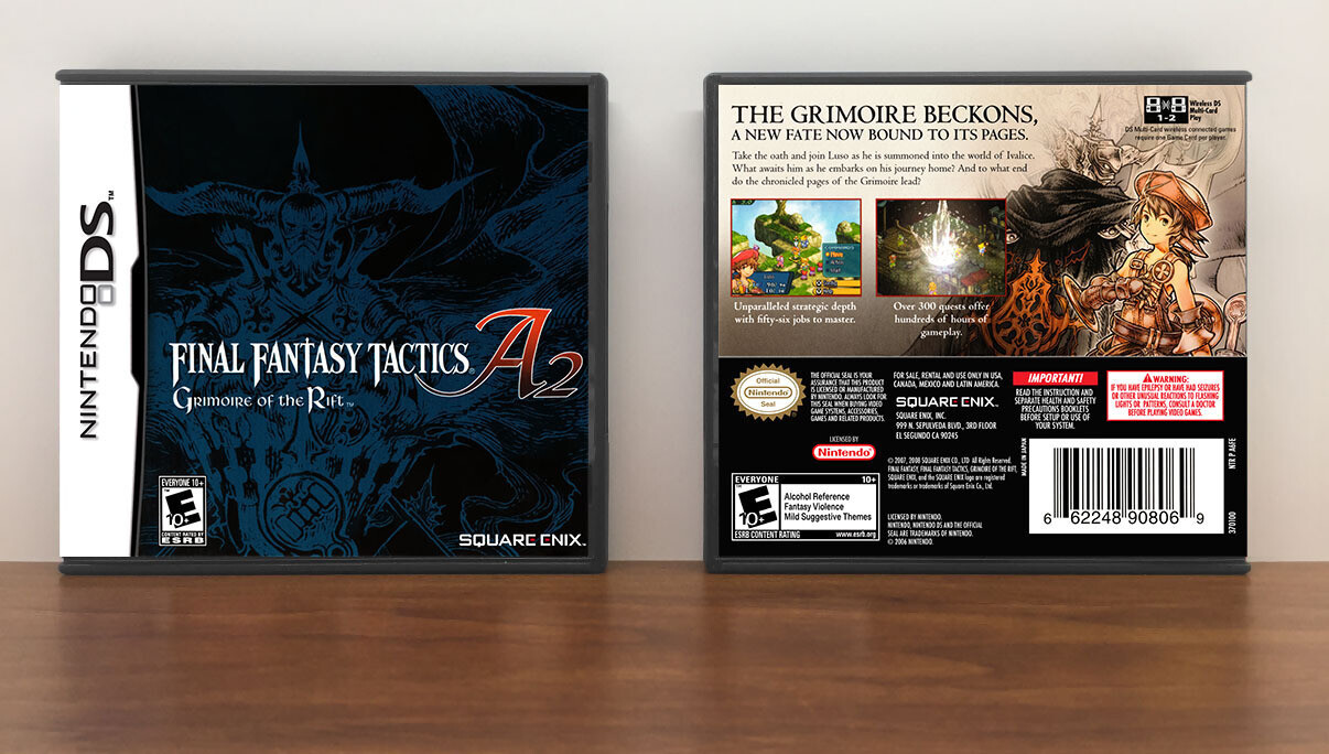 Final Fantasy Tactics A2: Grimoire of the Rift, Case Color: DARK GREY (OEM DS CASE COLOR)