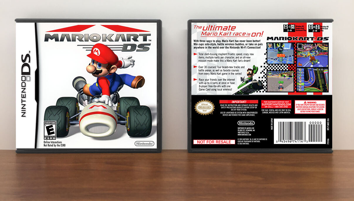 Mario Kart DS (Not for Resale), Case Color: DARK GREY (OEM DS CASE COLOR)