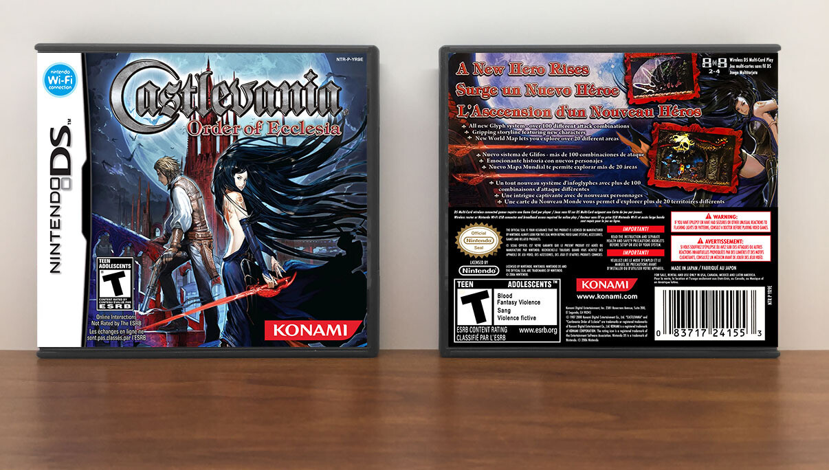 Castlevania: Order of Ecclesia, Case Color: DARK GREY (OEM DS CASE COLOR)