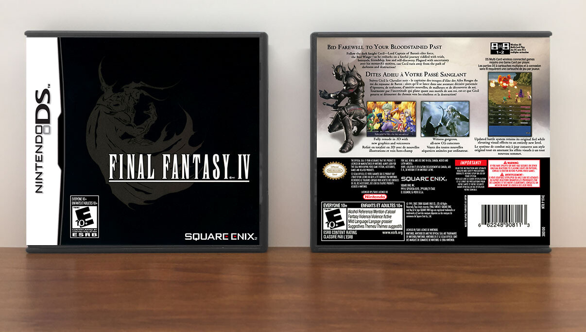 Final Fantasy IV, Case Color: DARK GREY (OEM DS CASE COLOR)