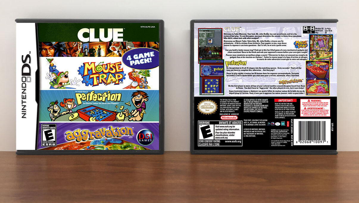 Clue / Mouse Trap / Perfection / Aggravation, Case Color: DARK GREY (OEM DS CASE COLOR)