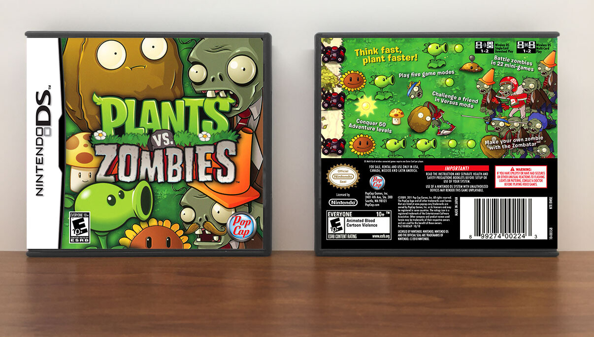 Plants vs. Zombies, Case Color: DARK GREY (OEM DS CASE COLOR)