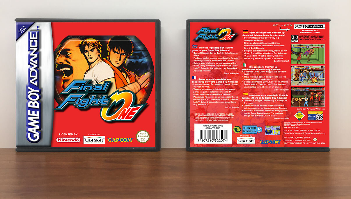 Final Fight One (PAL), Artwork Spine Color: Chrome