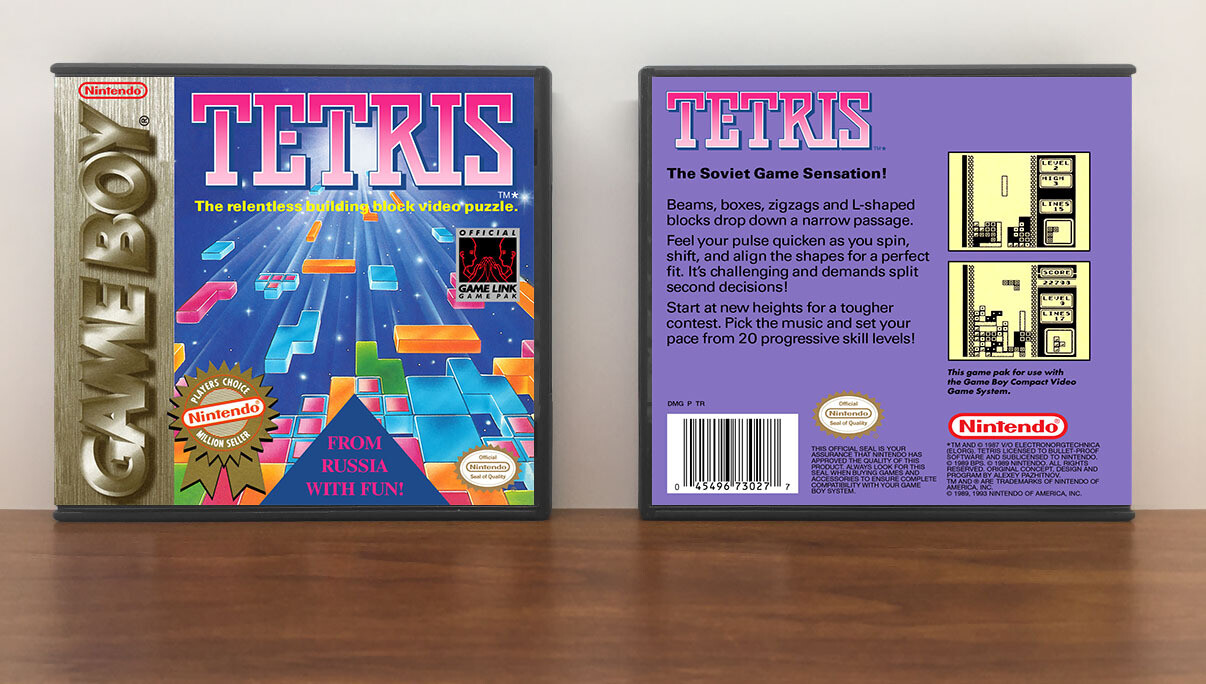 Tetris (PC), Case Color: DARK GREY (OEM DS CASE COLOR), Artwork Spine Color: (PC) Chrome