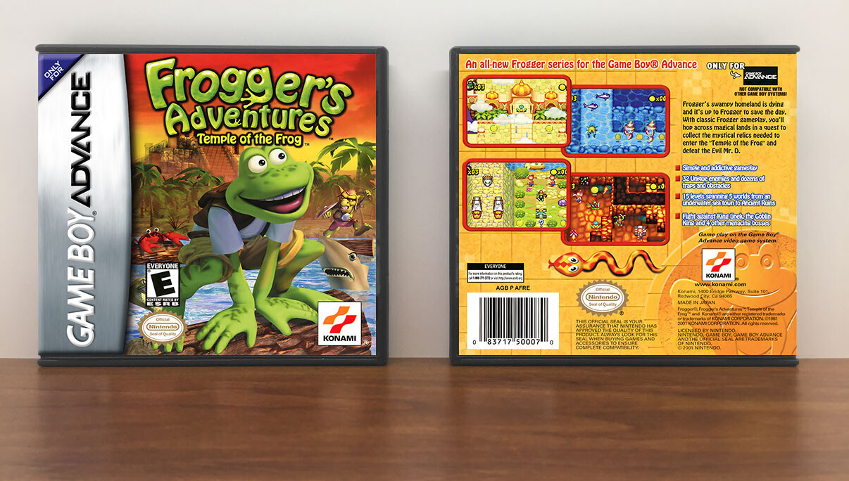 Frogger&#39;s Adventures: Temple of the Frog, Artwork Spine Color: Chrome