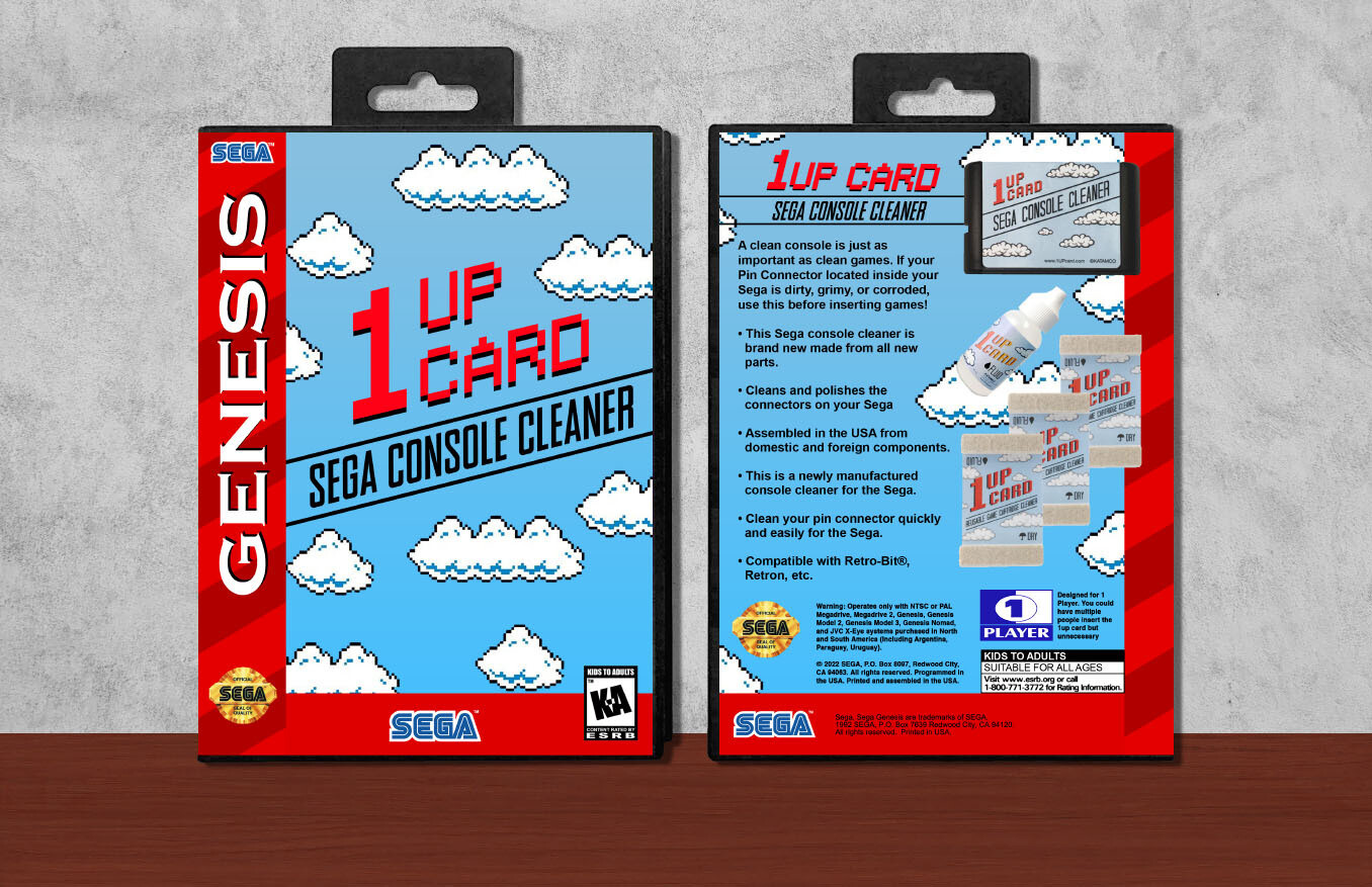 1UP Card - Sega Console Cleaner, Case Color: Black