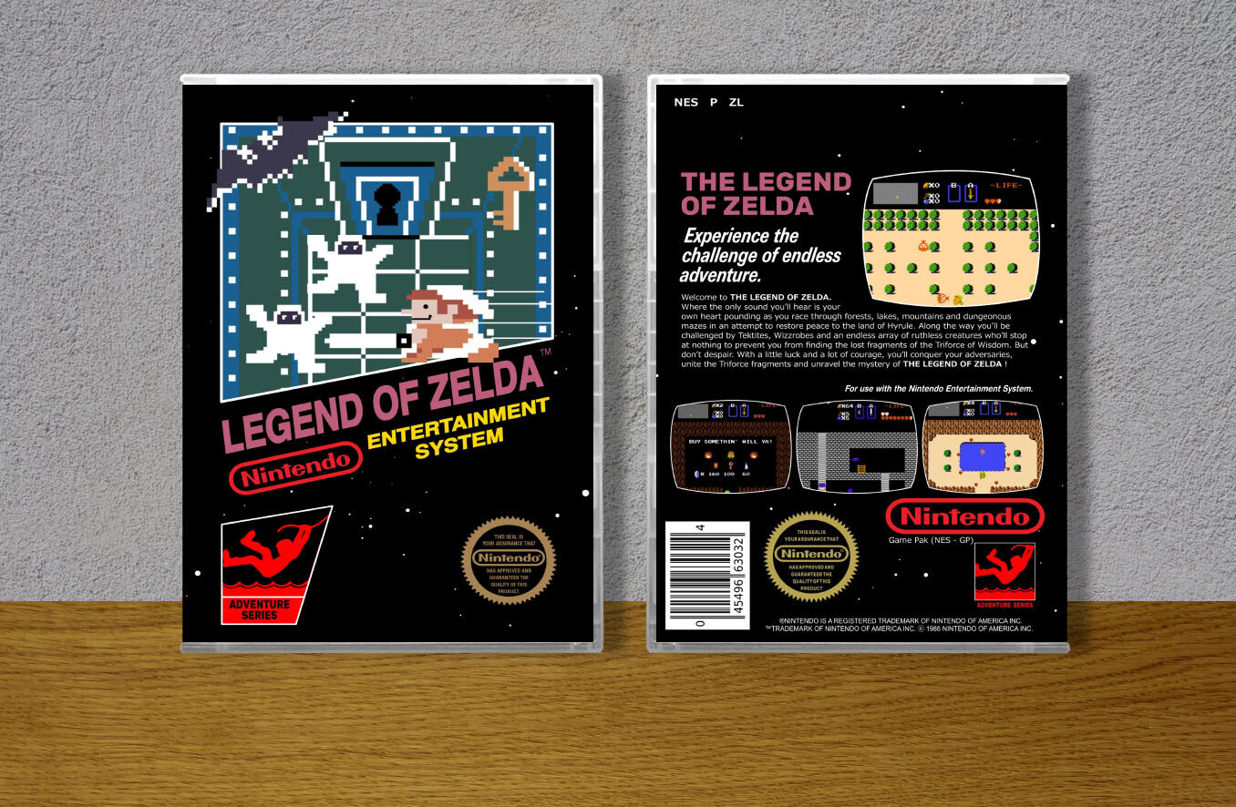 Legend of Zelda, The (Black Box Version), Case Color: CLEAR (Transparent)