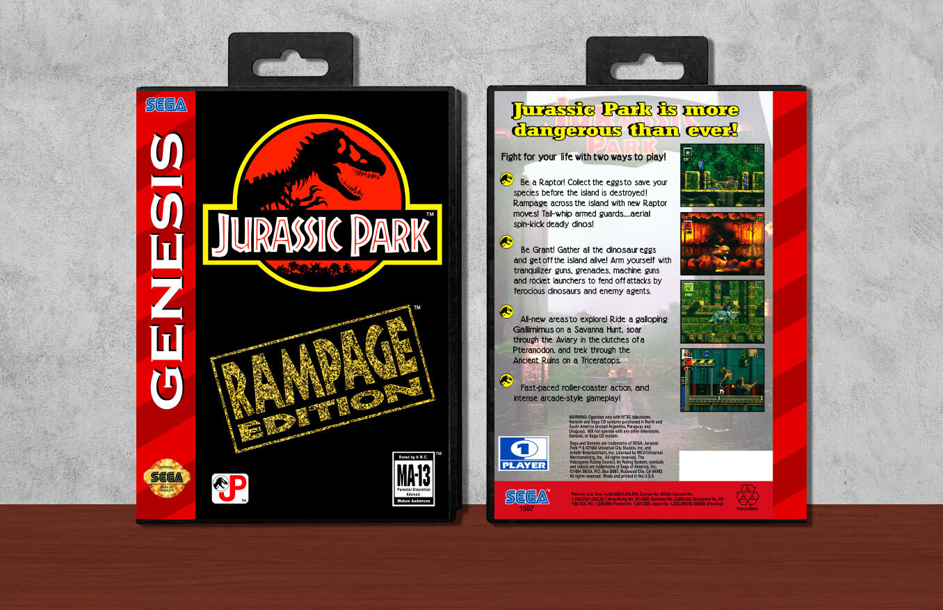 Jurassic Park: Rampage Edition, Case Color: Black