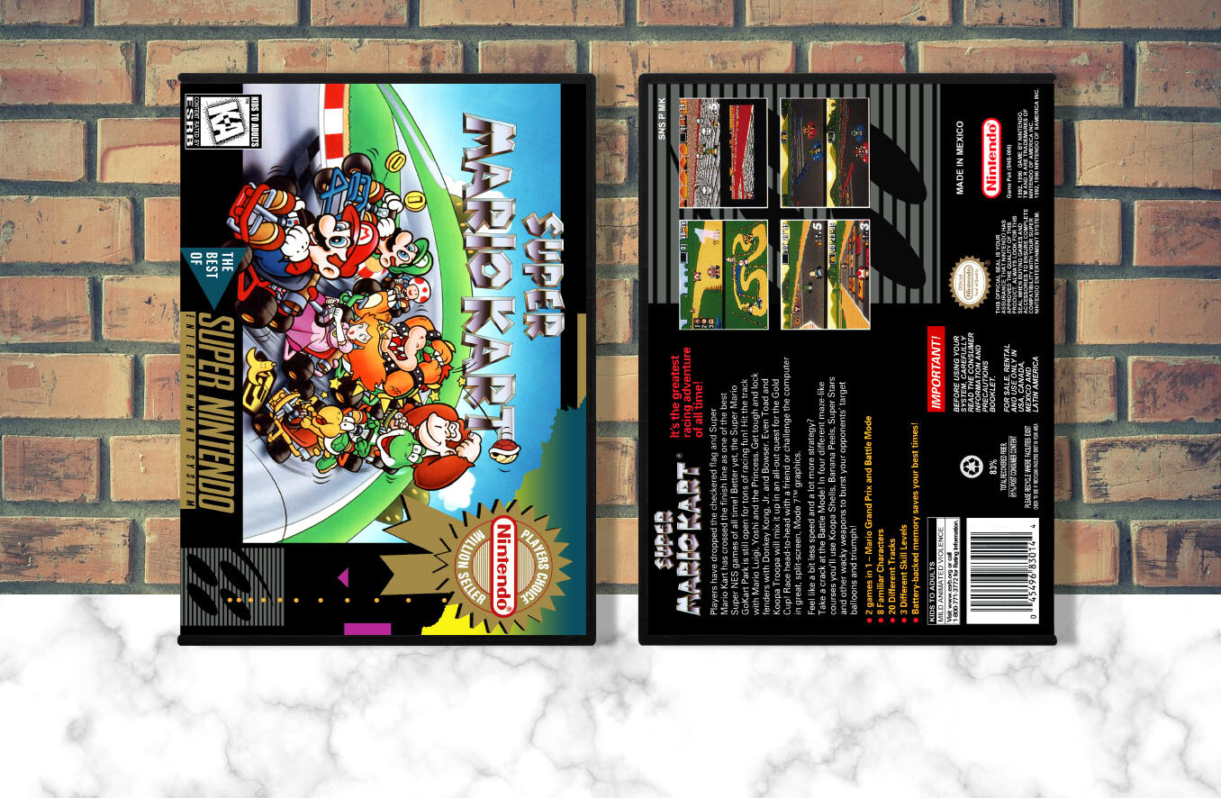 Super Mario Kart (PC), Case Color: DARK GREY (OEM DS CASE COLOR)