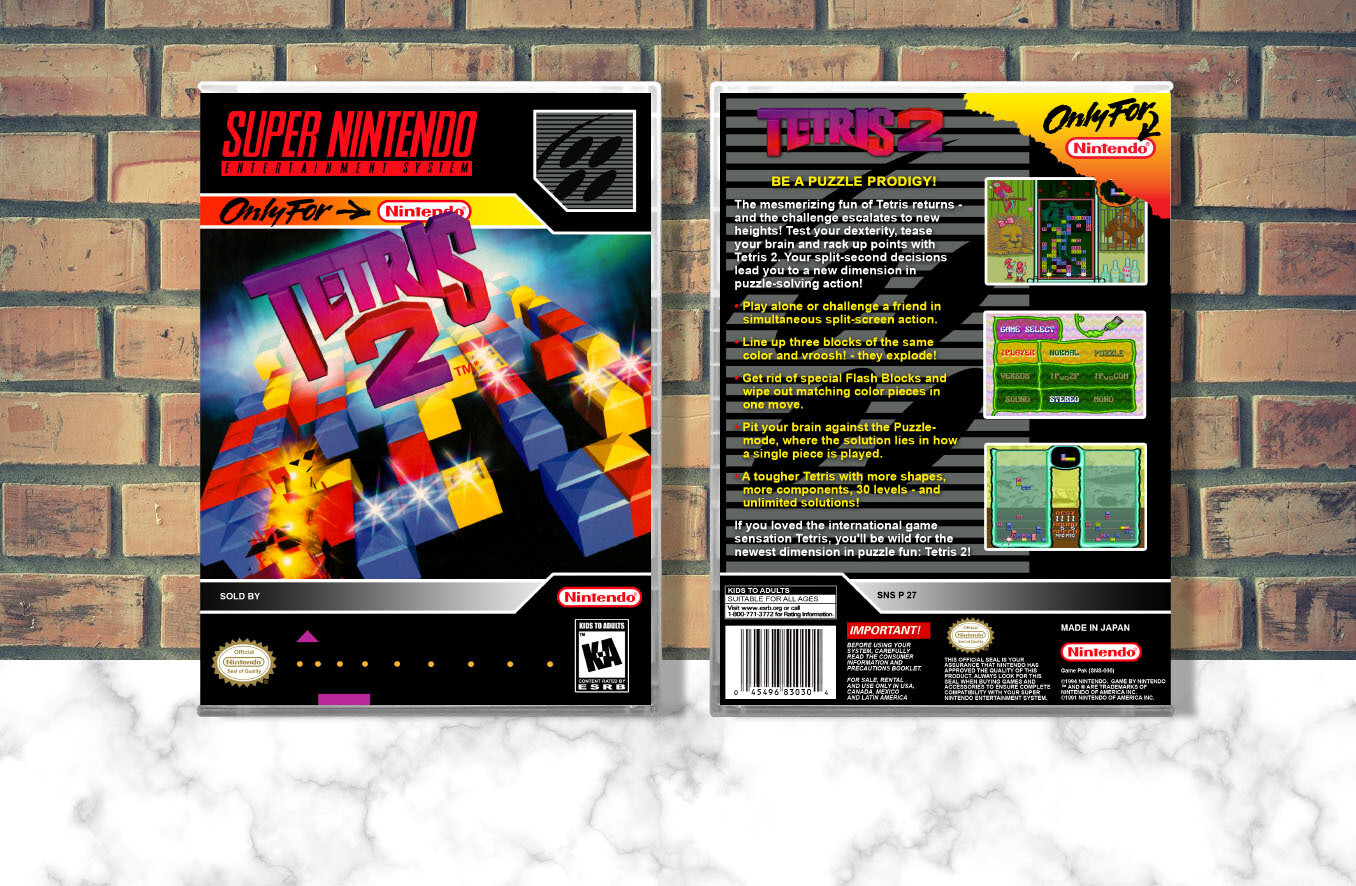 Tetris 2, Case Color: CLEAR (Transparent)