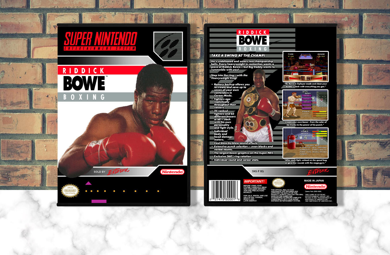 Riddick Bowe Boxing, Case Color: DARK GREY (OEM DS CASE COLOR)