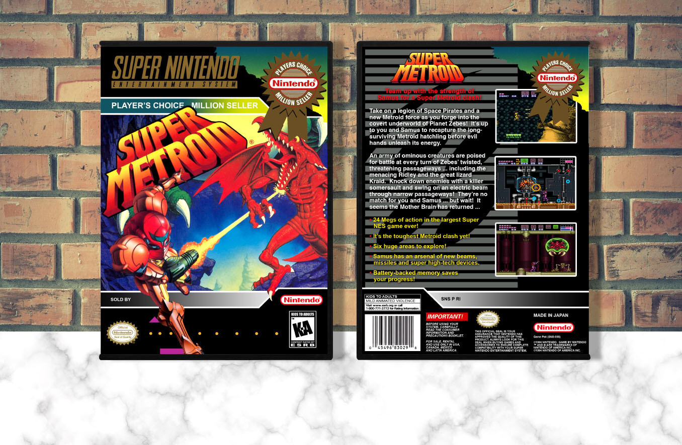 Super Metroid (PC), Case Color: DARK GREY (OEM DS CASE COLOR)