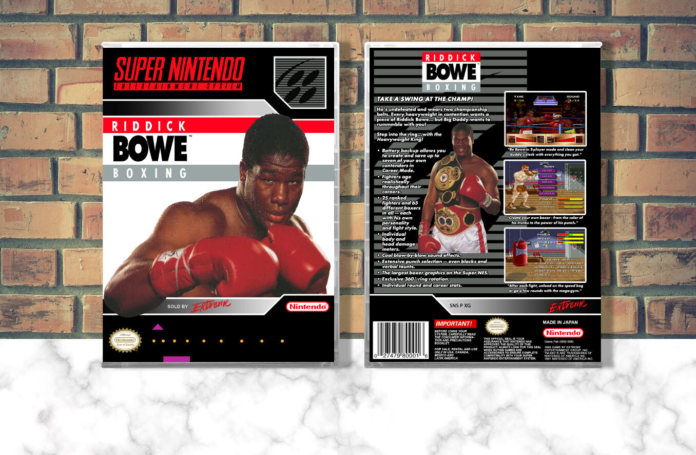 Riddick Bowe Boxing, Case Color: CLEAR (Transparent)
