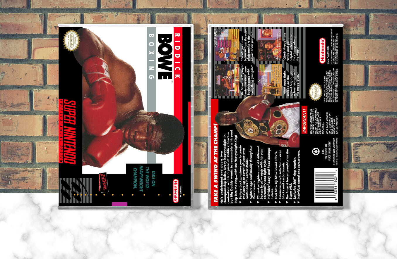 Riddick Bowe Boxing, Case Color: CLEAR (Transparent)