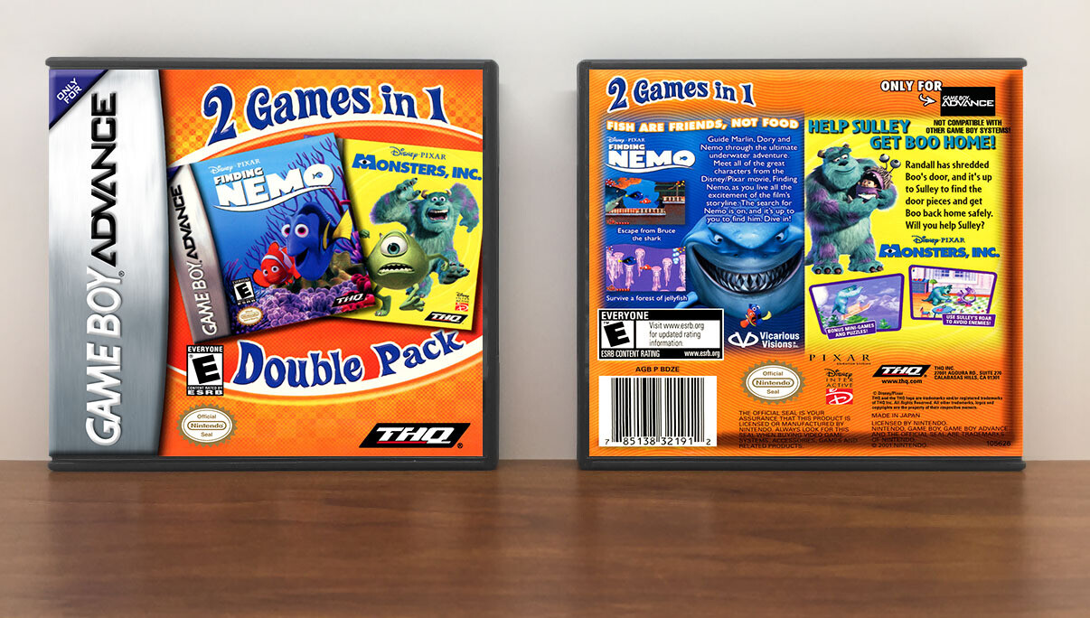2-In-1 Double Pack: Finding Nemo / Monsters, Inc., Artwork Spine Color: Chrome